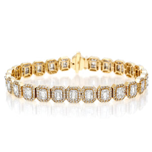 Diamond King Rois Baguette Bracelet 6.9 ctw