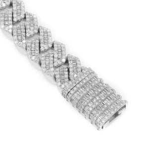 Diamond Baguette General Cuban Bracelet 17,5 ctw