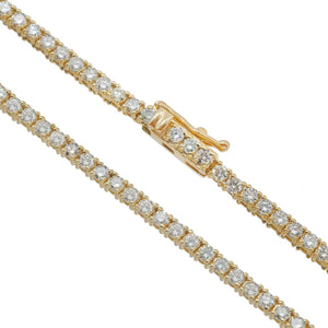 Diamond Tennis Serena Necklace in yellow gold