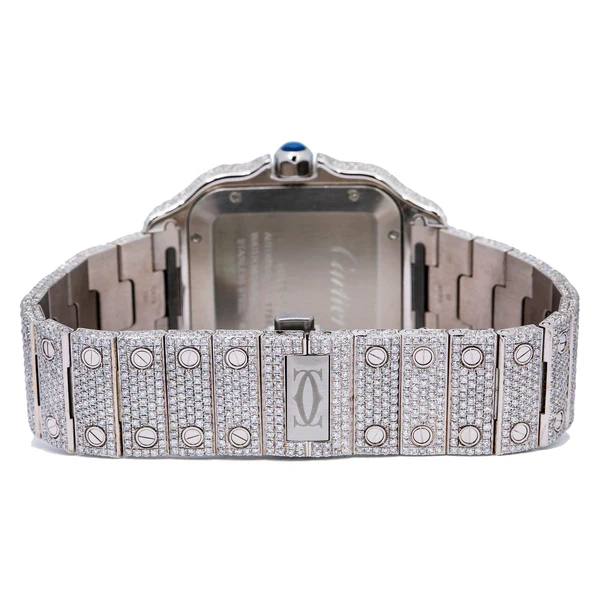 Cartier Santos 40MM Blue Dial Diamond Watch