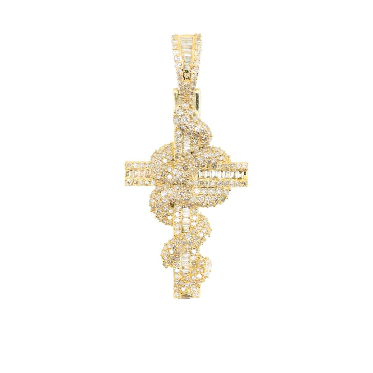  Diamond Snake Cross pendant 2.09 ctw